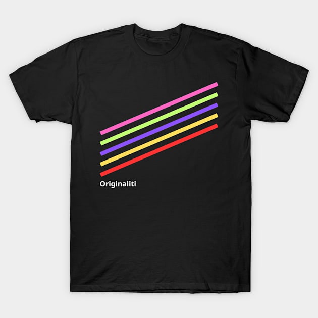 Coloured Lines Design T-Shirt by Originaliti Designs